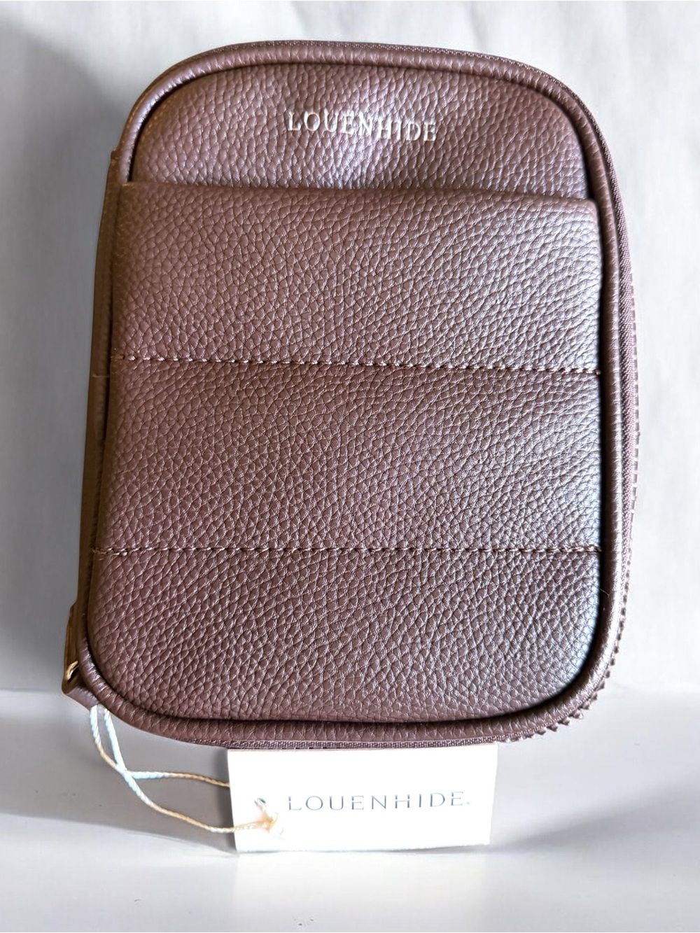 LOUENHIDE Brown RFID Pouch / Passport Holder/ Wallet, NEW